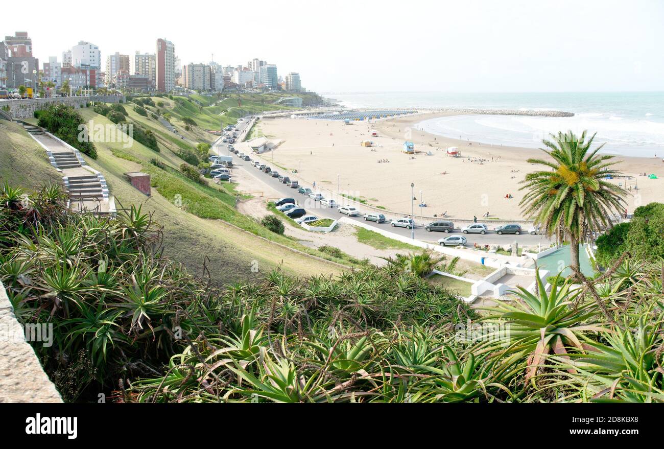 Panoramic view of a coastal region of Mar del Plata, Buenos Aires,  Argentina Stock Photo - Alamy