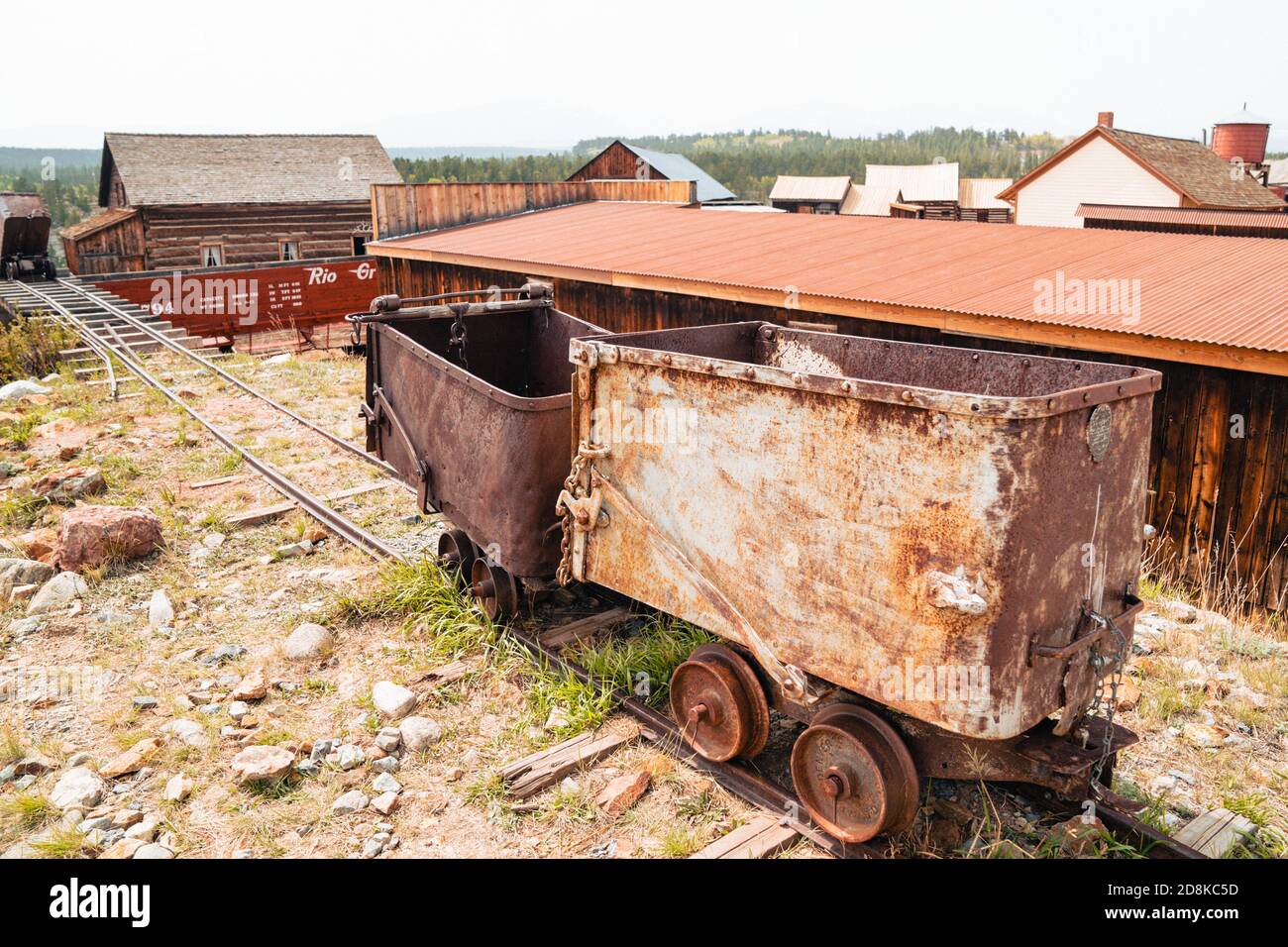 South Park, Colorado September 16, 2020 Old mining ore cart on