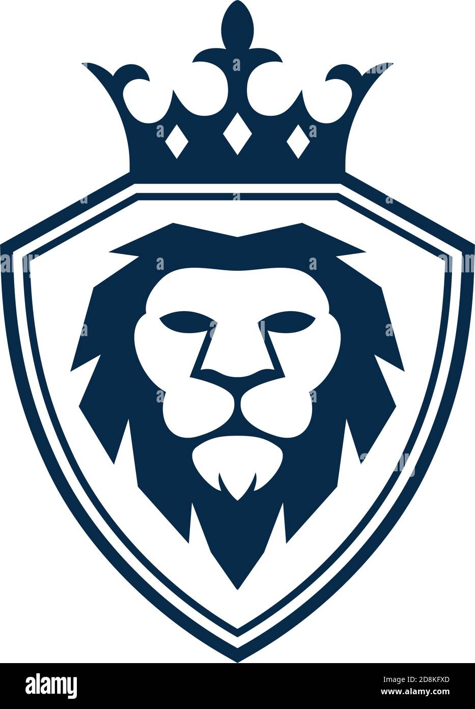 Lion Head Crown Stencil