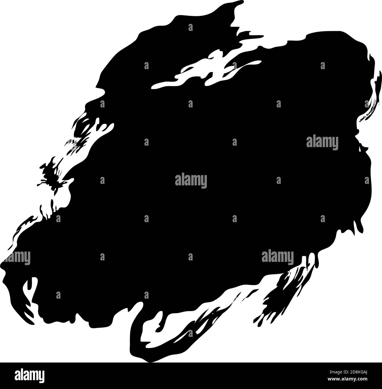 black brush stroke grunge abstract painted element vector illustration ...