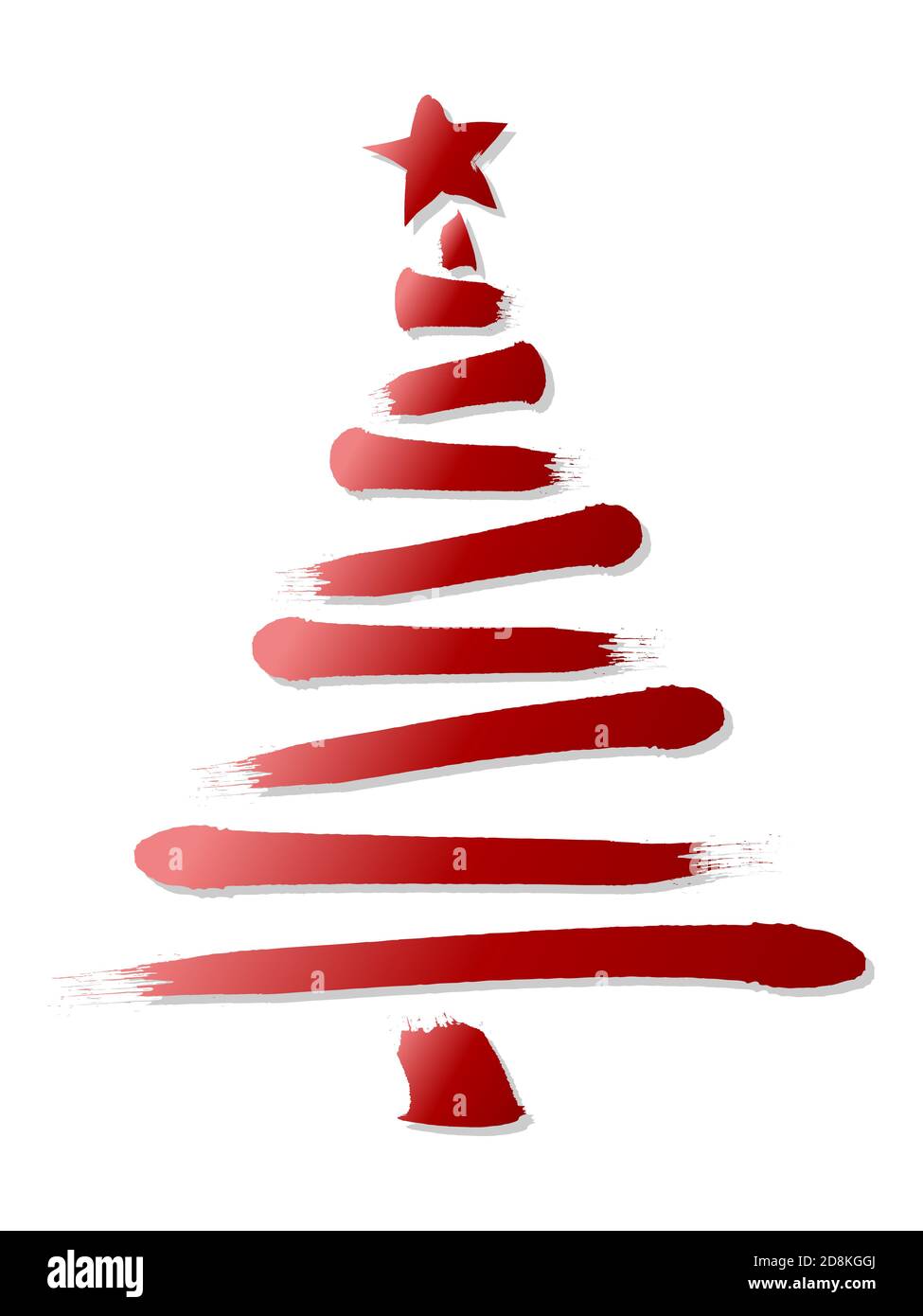 Christmas tree on a white background. Vector illustration Stock Photo ...
