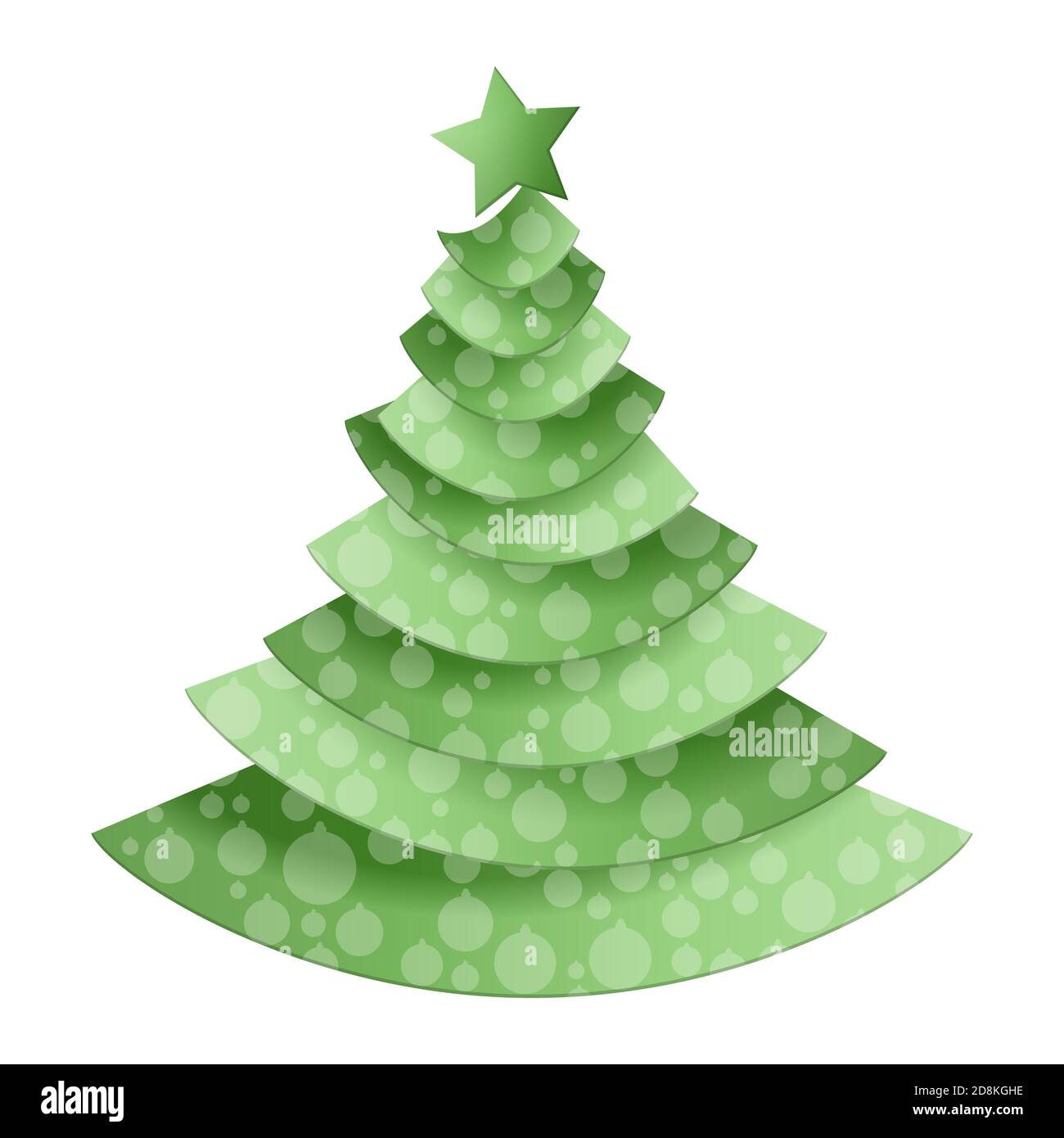 Christmas tree on a white background. Vector illustration Stock Photo ...