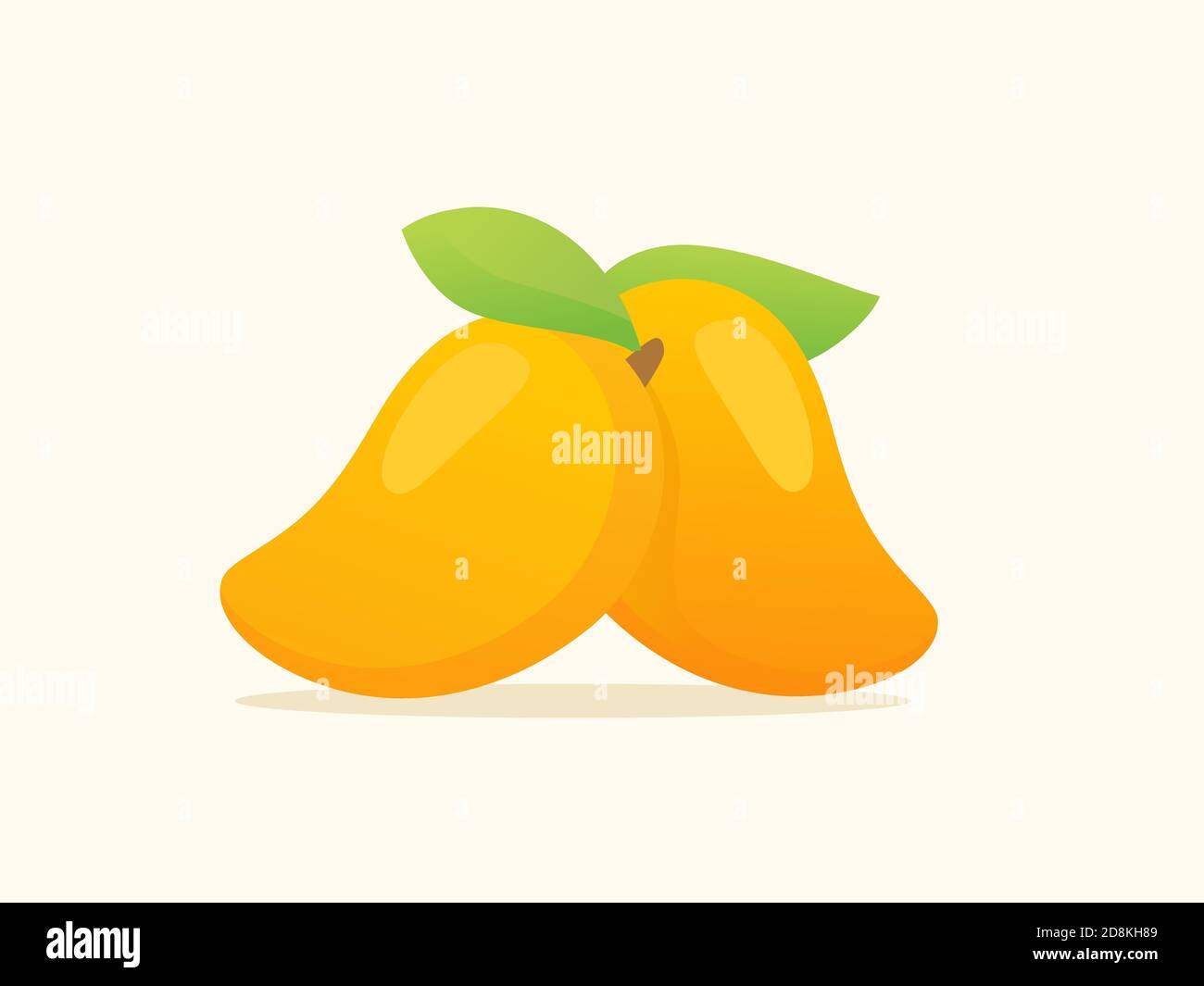 Two mangoes Stock Vector Images - Alamy