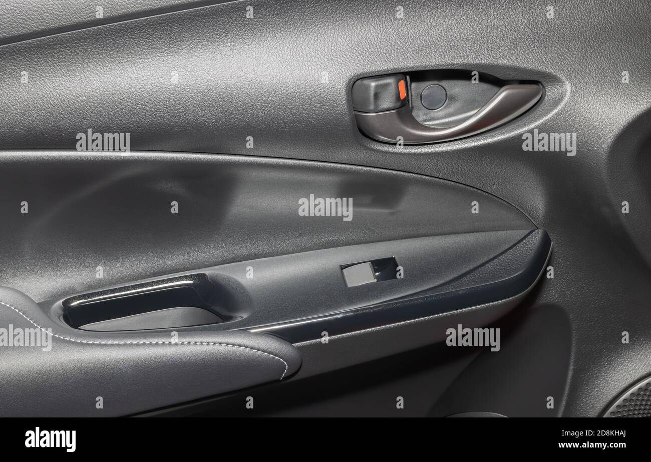 Car Door Handle and Side Mirror Control Switch Inside Car Stock Photo Alamy