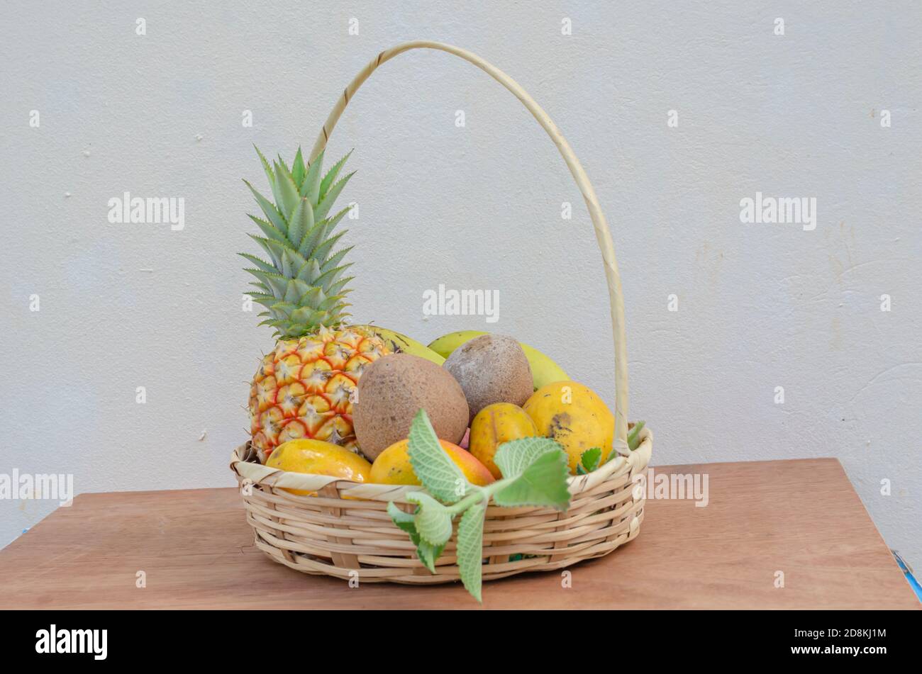 Basket Of Fruits Stock Photo