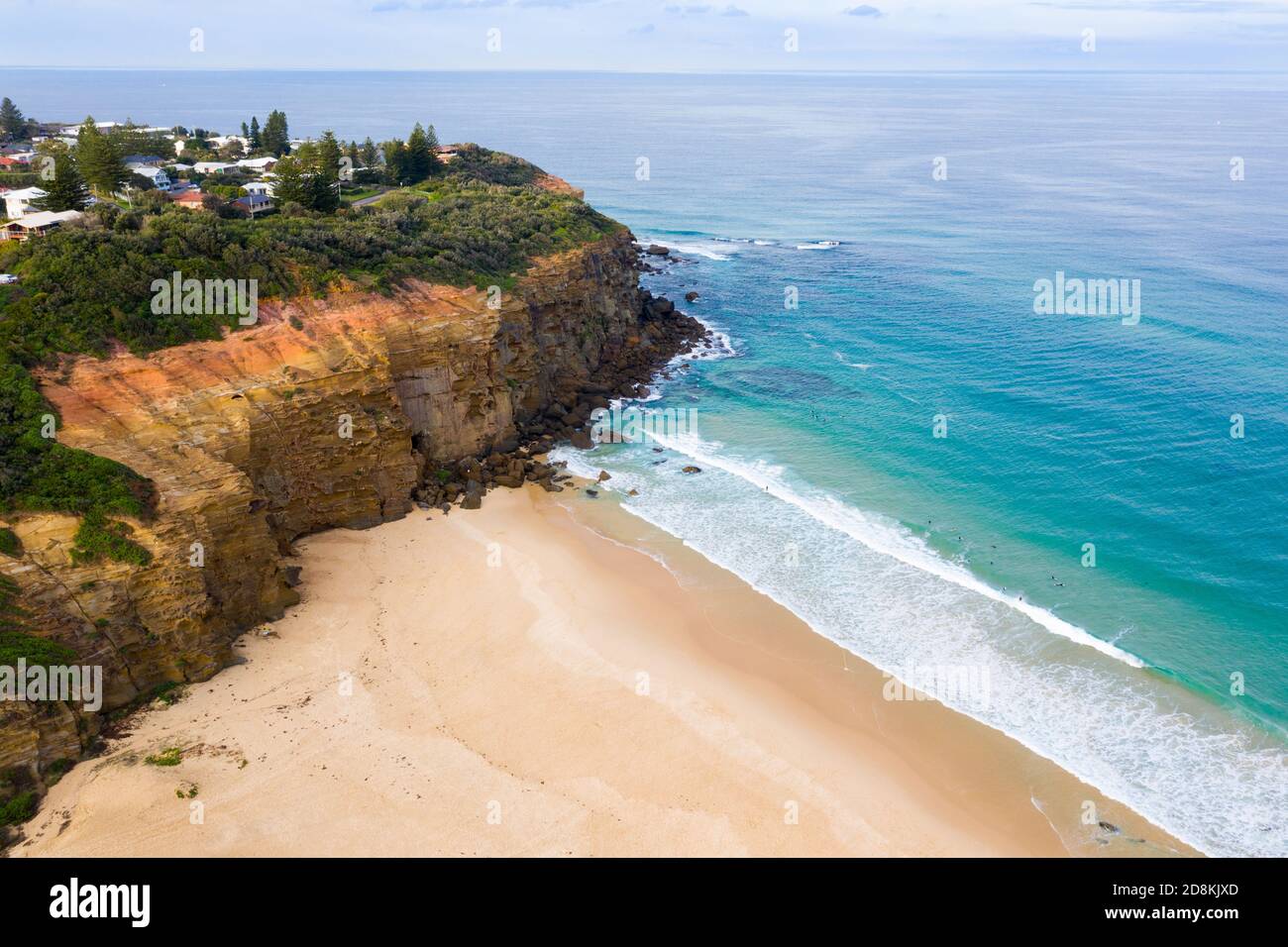 Aerial view of Redhead Beach South of Newcastle NSW Australia Stock