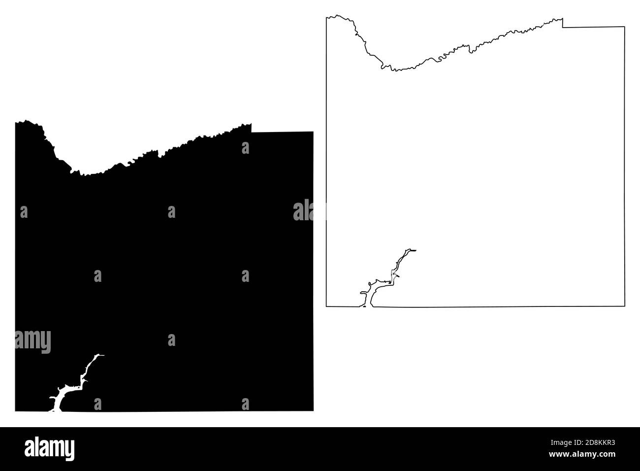 Cattaraugus County, New York State (U.S. county, United States of America, USA, U.S., US) map vector illustration, scribble sketch Cattaraugus map Stock Vector