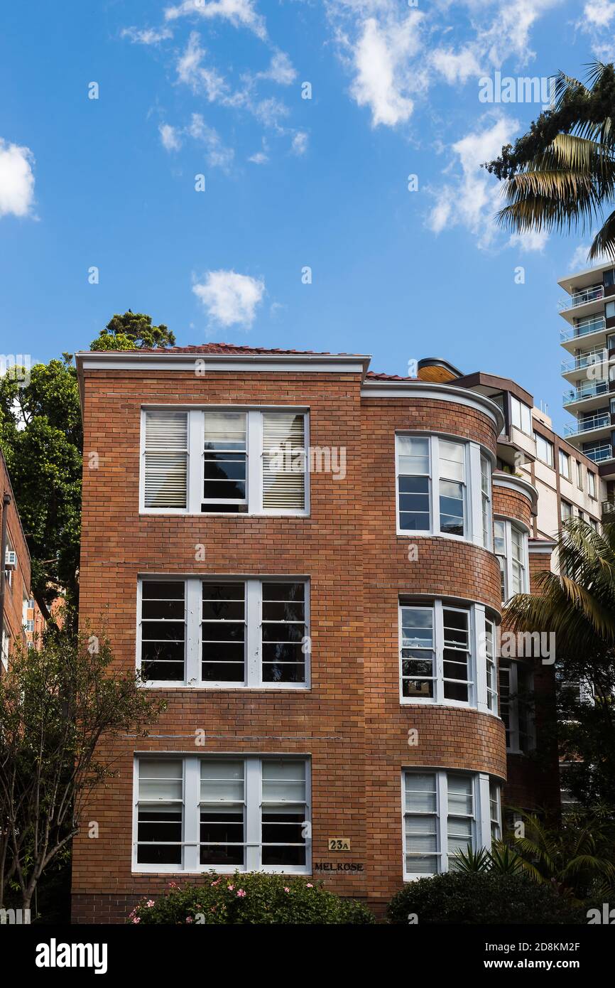 Sydney, Australia. Wednesday 16 September 2020. Art Deco Apartments and