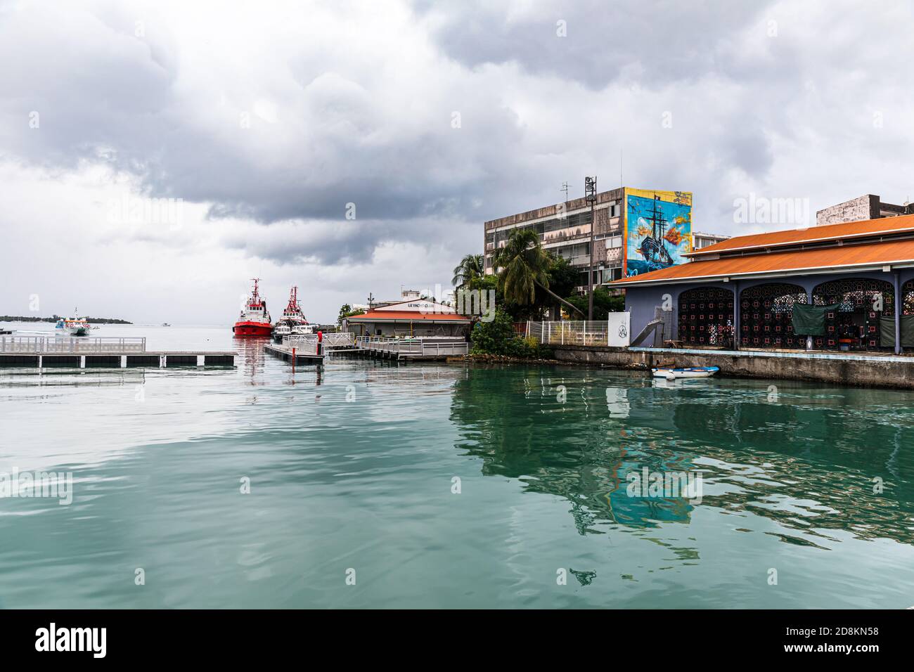 5 JAN 2020 - Pointe-a-Pitre, Guadeloupe, FWI - The harbor Stock Photo