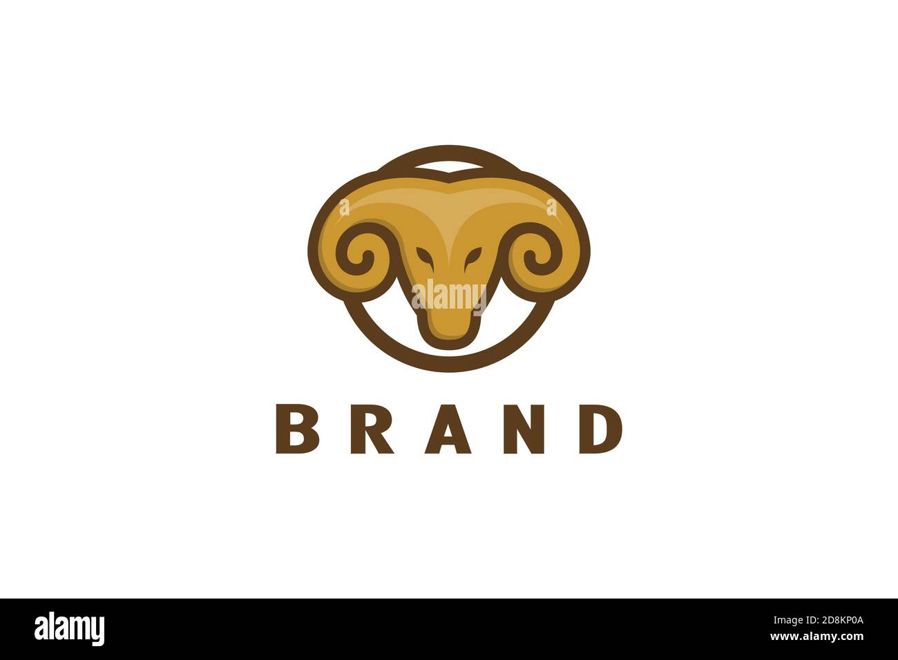Ram head logo, simple and minimalist logo design Stock Vector Image & Art -  Alamy