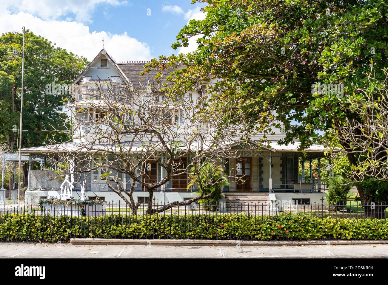 08 JAN 2020 - Port of Spain, Trinidad and Tobago - The magnificent seven houses : Hayes Court Stock Photo