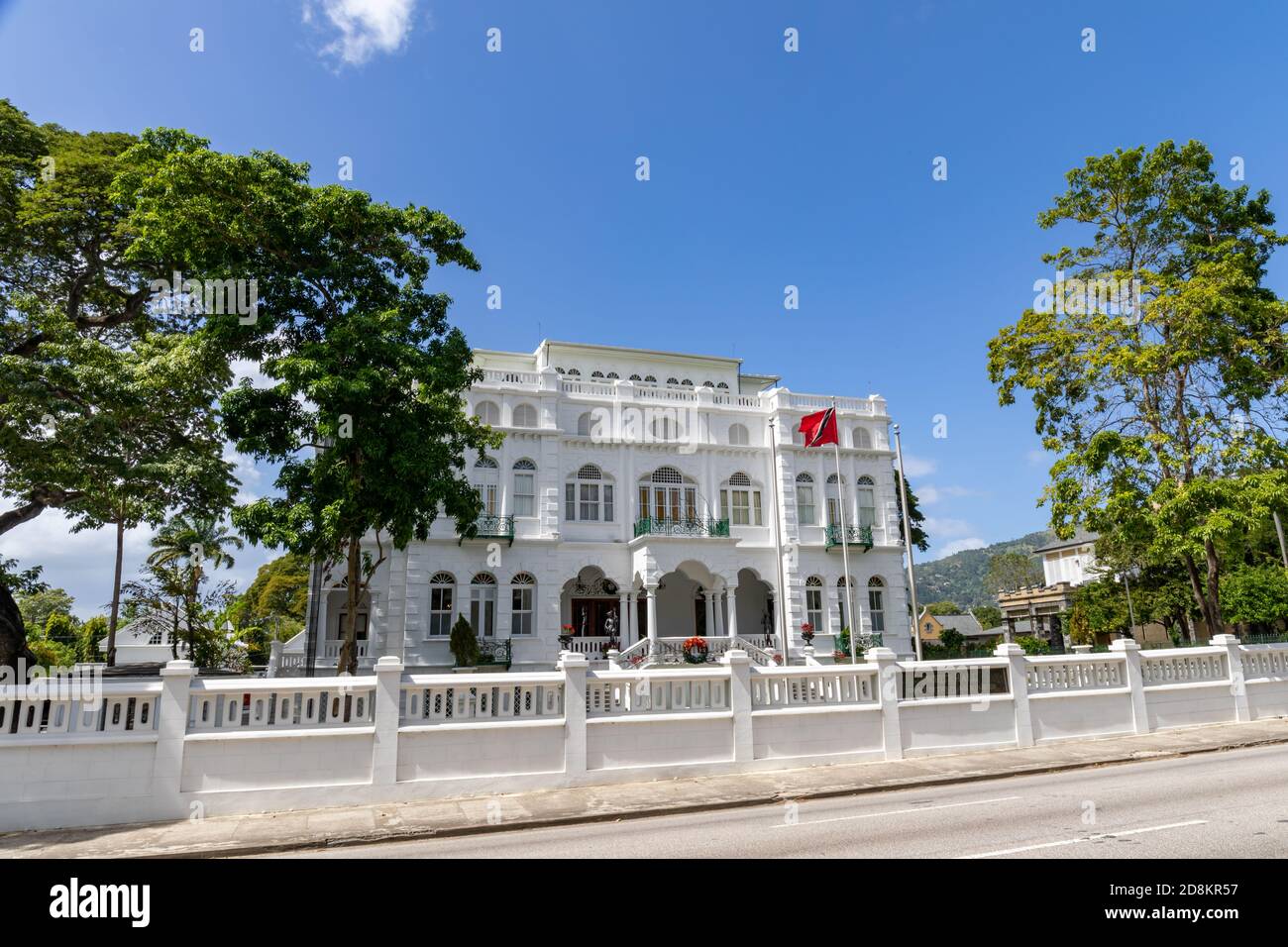 08 JAN 2020 - Port of Spain, Trinidad and Tobago - The magnificent seven houses : White Hall Stock Photo