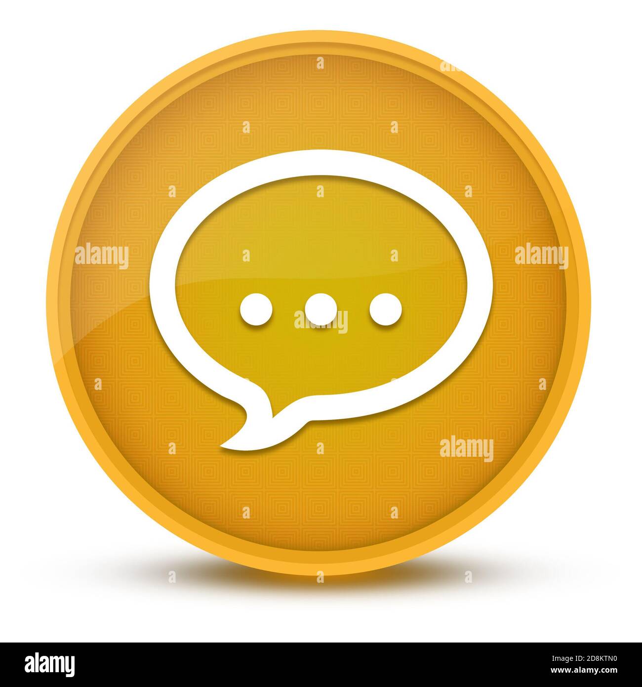 Talk luxurious glossy yellow round button abstract illustration Stock Photo Alamy