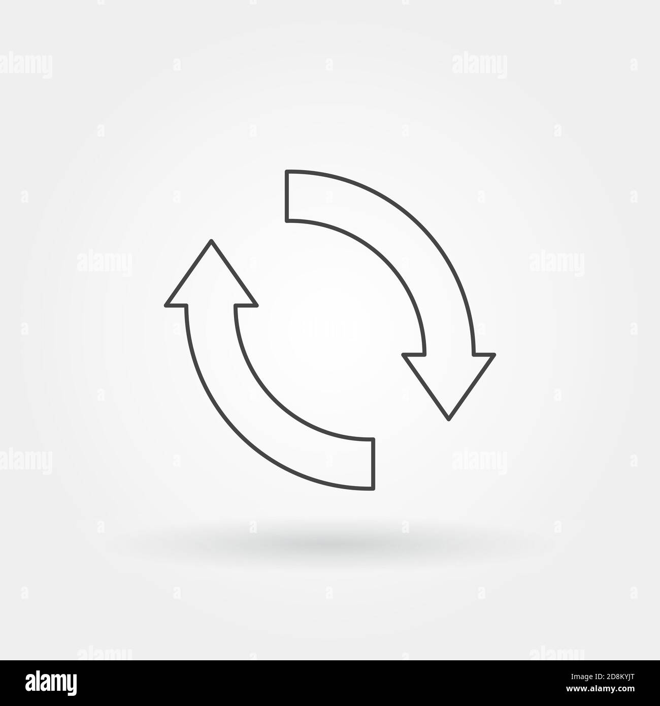 synchronization or sync single isolated icon with modern line or outline style Stock Vector