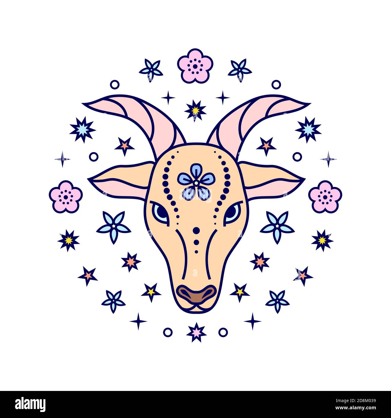 Goat Chinese zodiac sign Stock Vector Image & Art Alamy