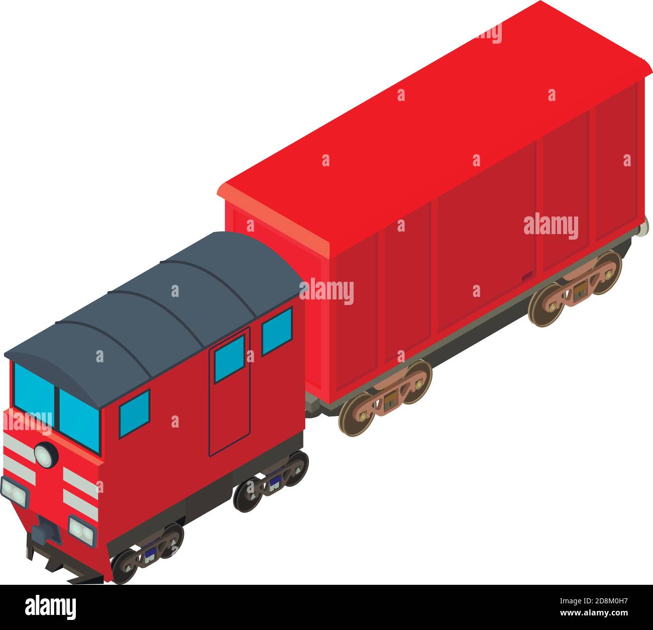 Modern train icon. Isometric illustration of modern train vector icon for web Stock Vector