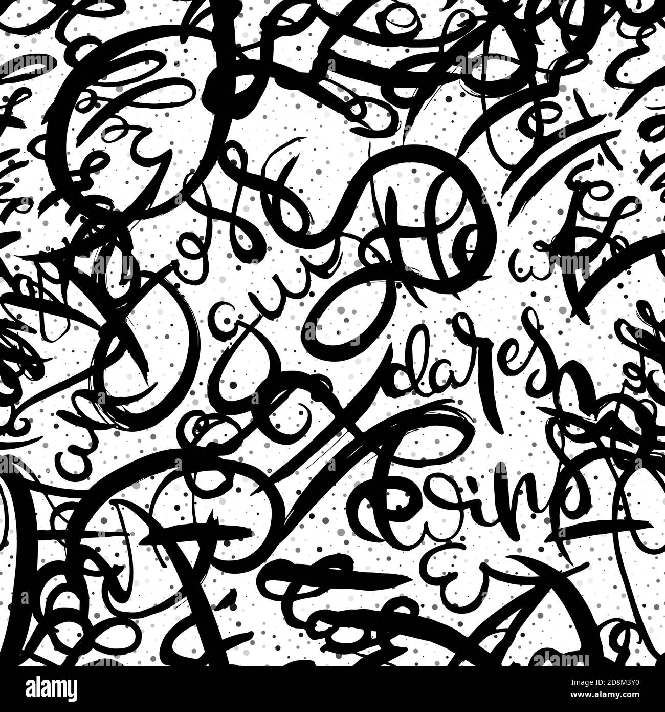 Graffiti background seamless pattern. Hand style tagging. Vandal vector ...