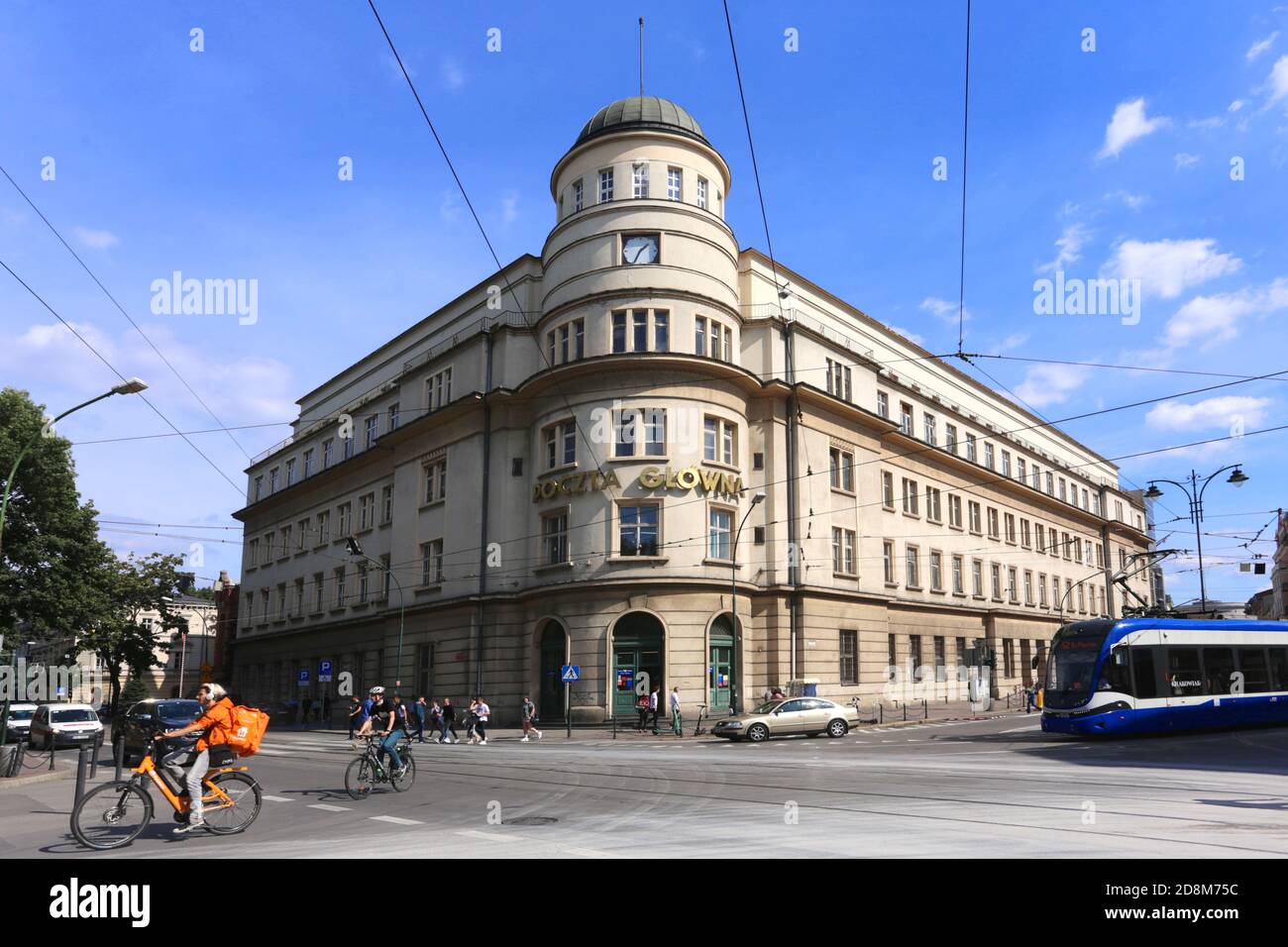 Cracow, Malopolska/Poland - 08.09.2020: The 19th century Main Post Office building on Wielopole street. Stock Photo