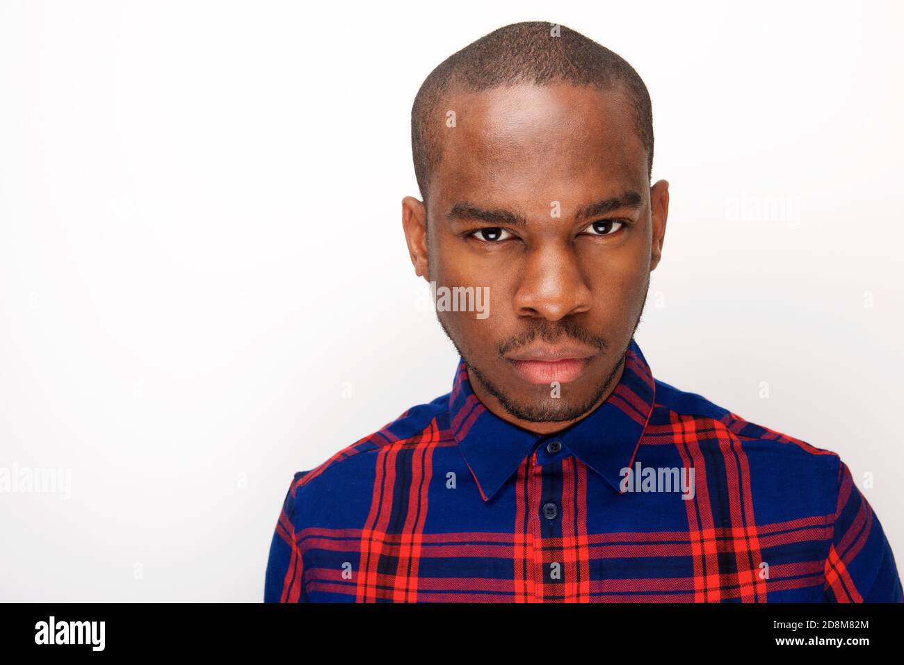 Close up portrait of cool young african american man staring Stock ...