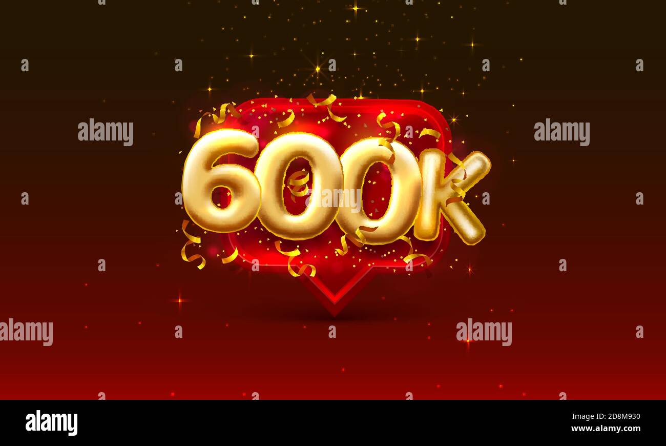Thank you followers peoples, 600k online social group, happy banner ...