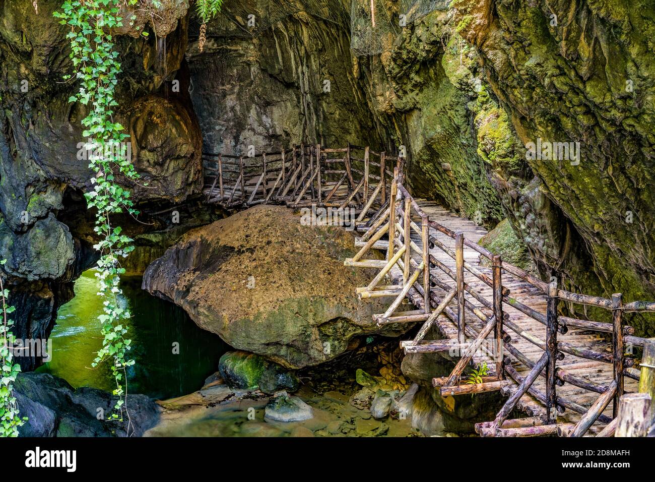 Italy Veneto Grotte del Caglieron  -  La forra Stock Photo