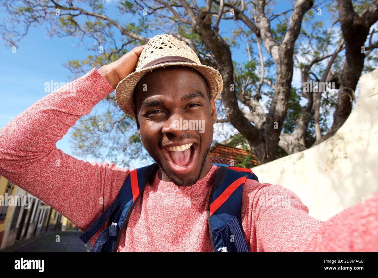 young black man selfie