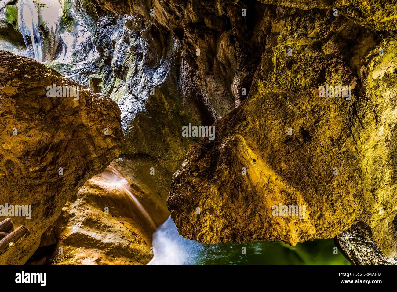 Italy Veneto Grotte del Caglieron  -  La forra Stock Photo