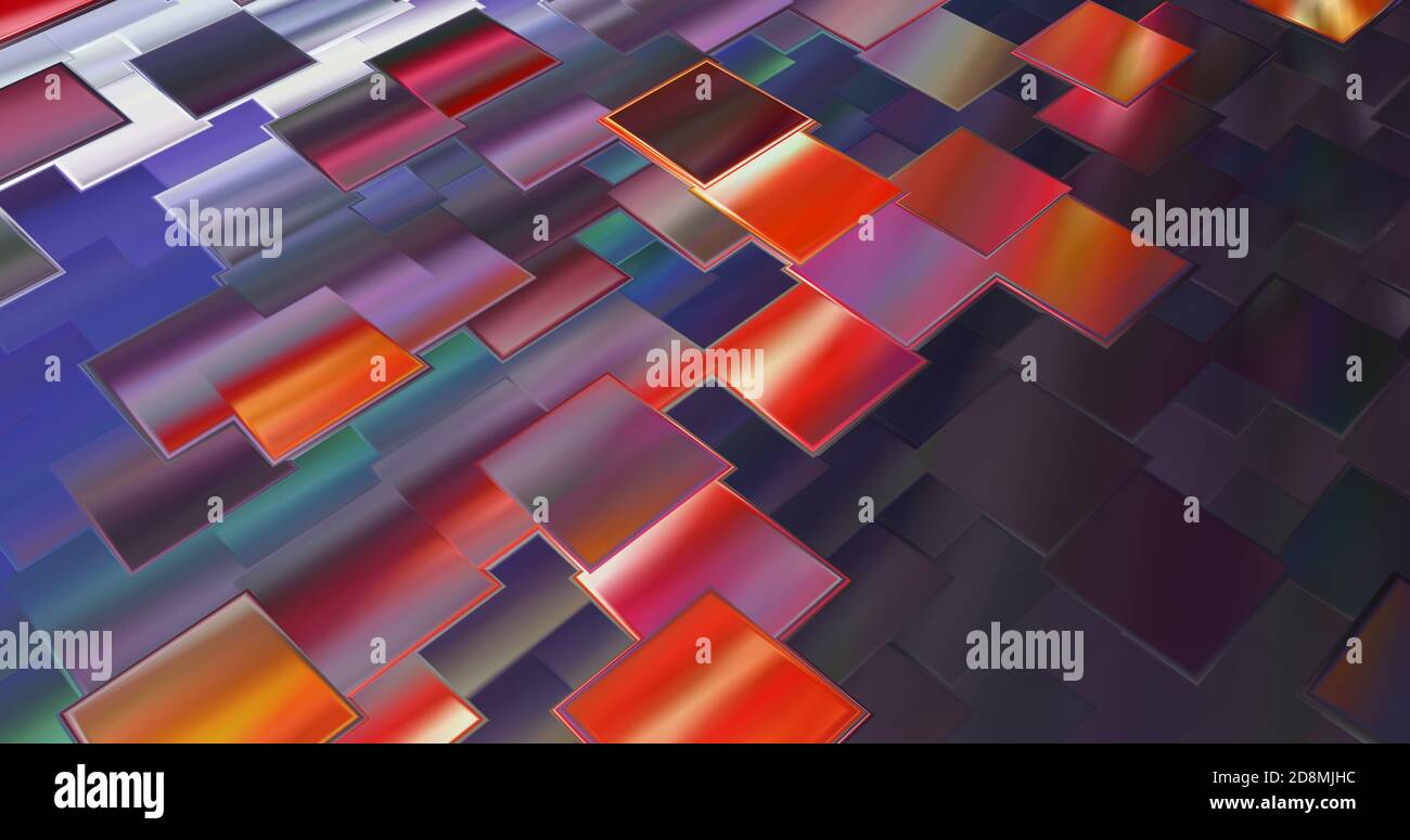 mosaic colorful background of 3D square tiles Stock Photo - Alamy