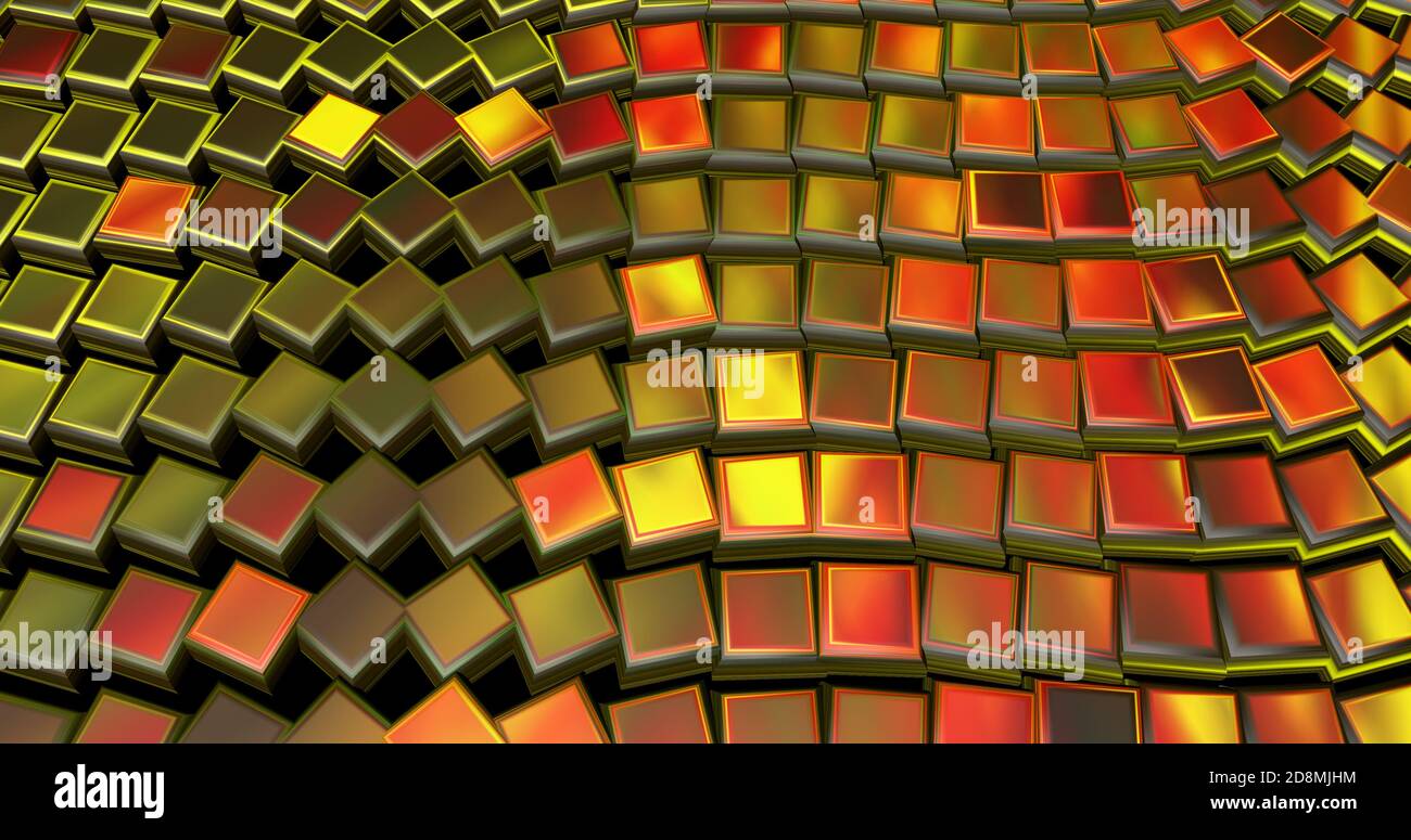 mosaic colorful background of 3D square tiles Stock Photo - Alamy