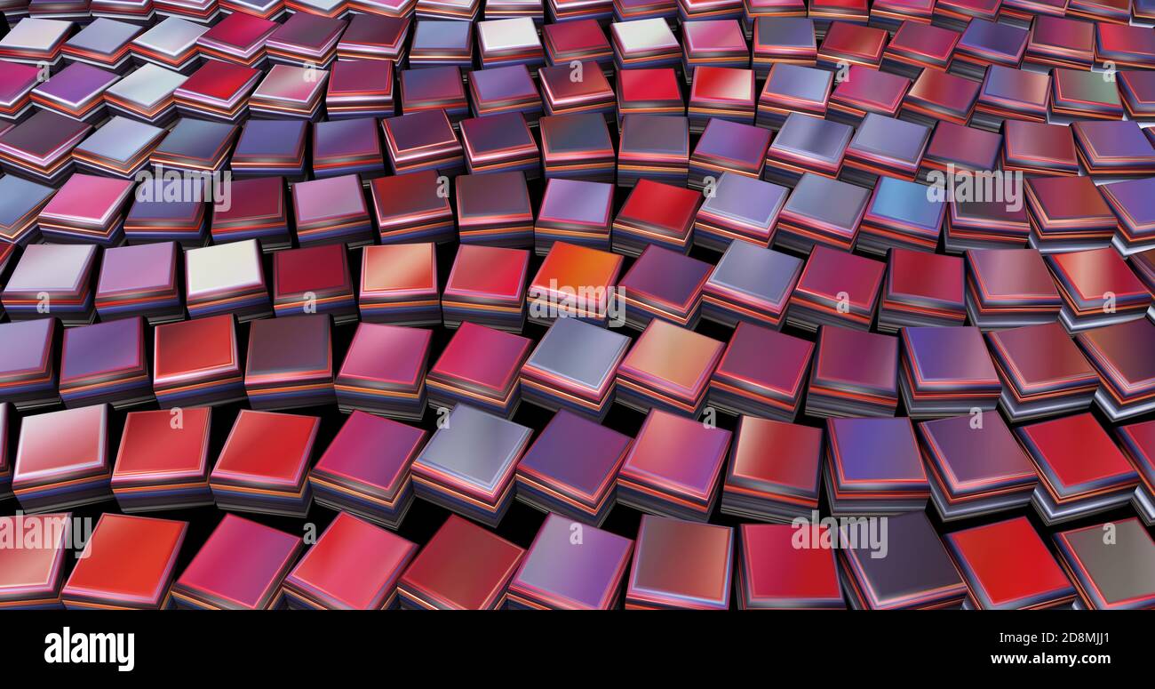 mosaic colorful background of 3D square tiles Stock Photo - Alamy
