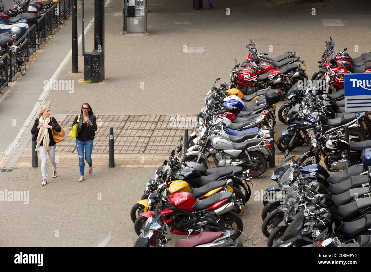 Motorbike parking, Parking area for motorcycles, Albert embankment
