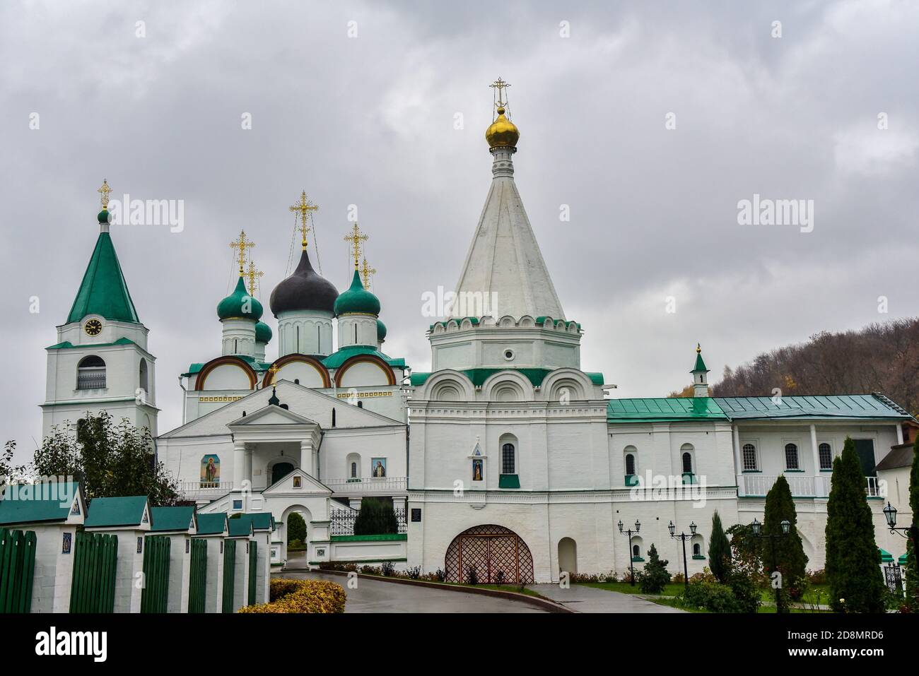 Pechersky Ascension monastery in Nizhny Novgorod. It is an important spiritual and religious center of the principality and the seat of the Bishop. Stock Photo
