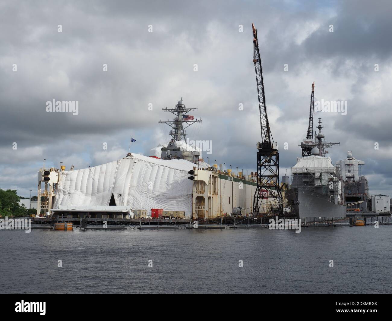 BAE Systems ship repair. Stock Photo