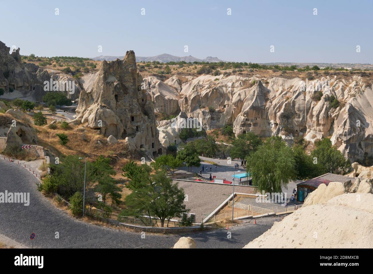 Panorama of the Goreme Open Air museum valley in Cappadocia Stock Photo