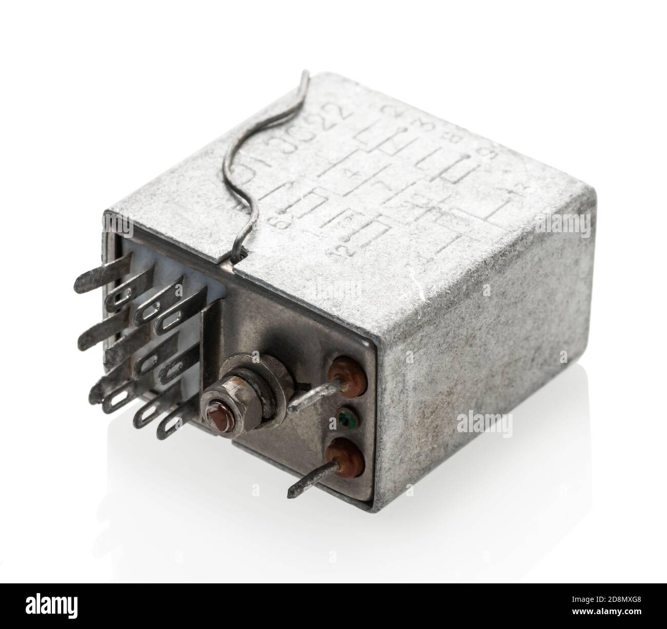 radio relay component closeup on white isolated background Stock Photo Alamy