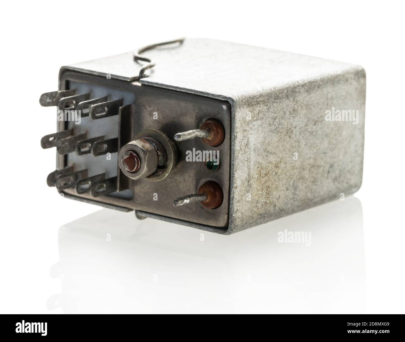 radio relay component closeup on white isolated background Stock Photo Alamy