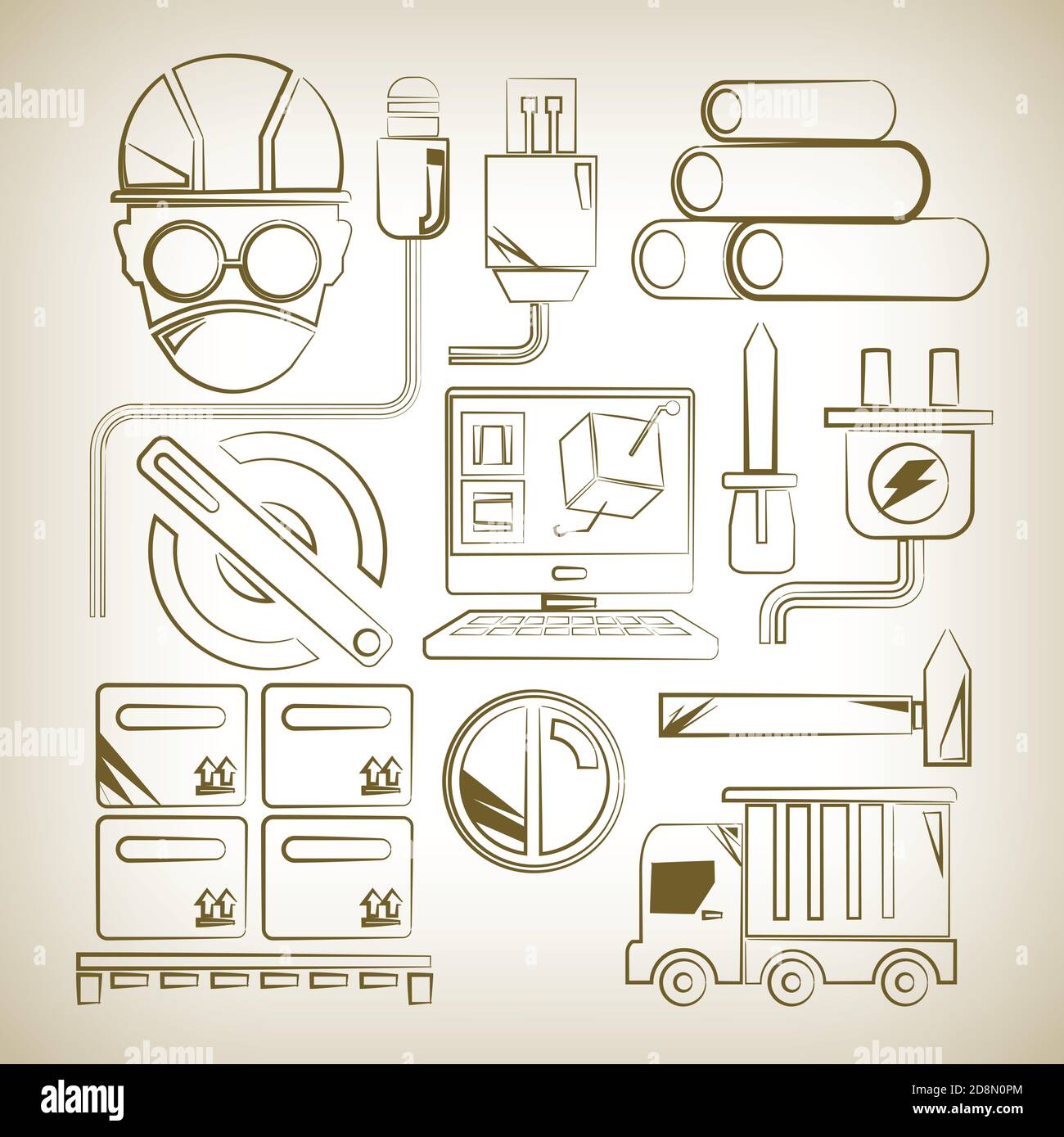 Pipe engineer Stock Vector Images - Alamy