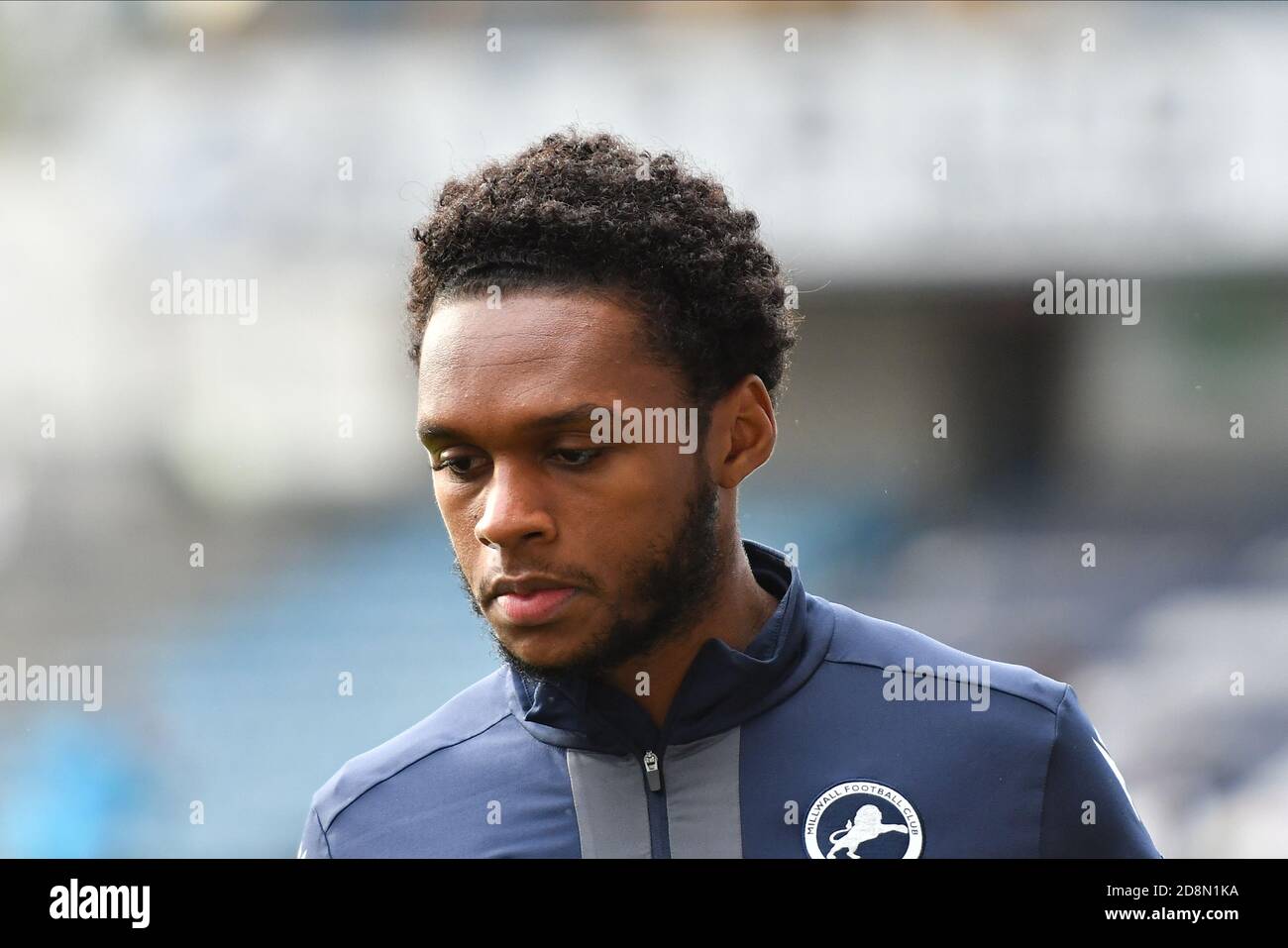 London, UK. 24th Oct, 2020. Mahlon Romeo of Millwall FC during the Sky Bet  Championship match played behind closed doors due to government Covid-19  guidelines between Millwall and Barnsley at The Den