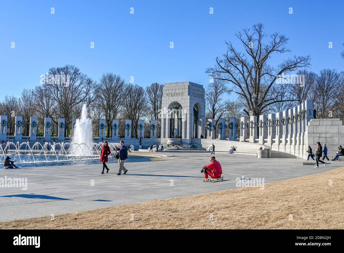 World War II Memorial in Washington DC. The memorial consists of 56
