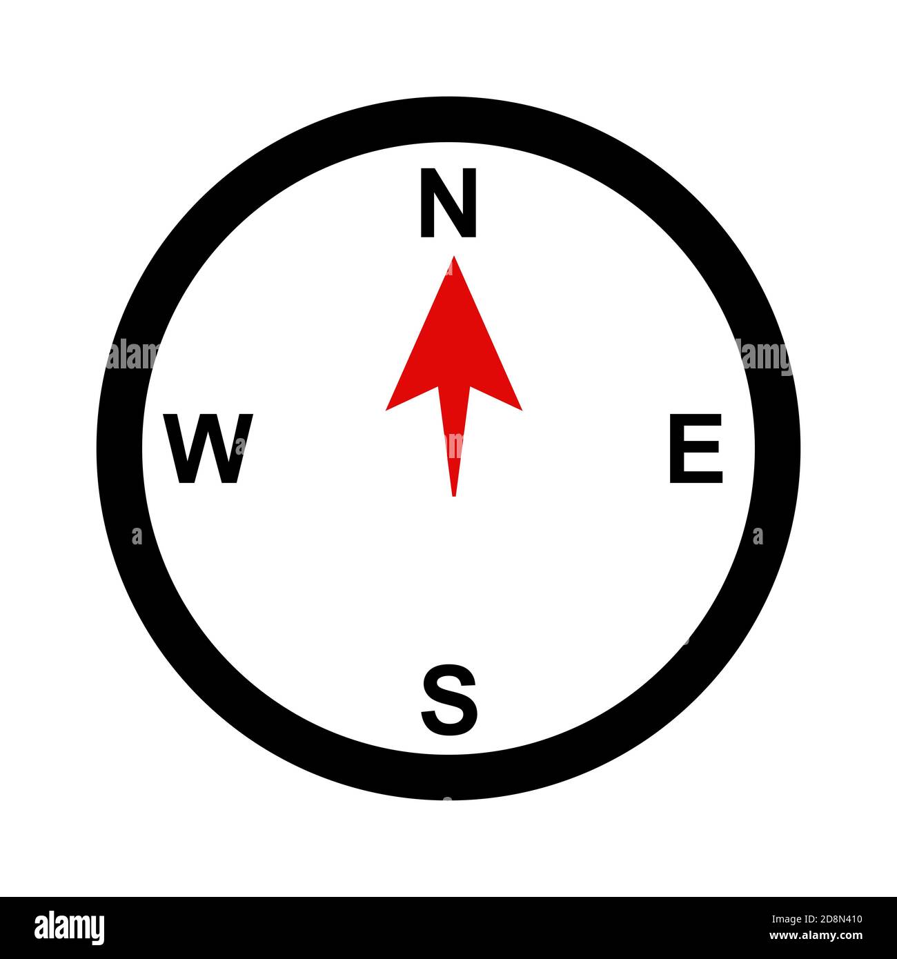 Graphic Illustration of a Compass using simple shapes Stock Photo - Alamy