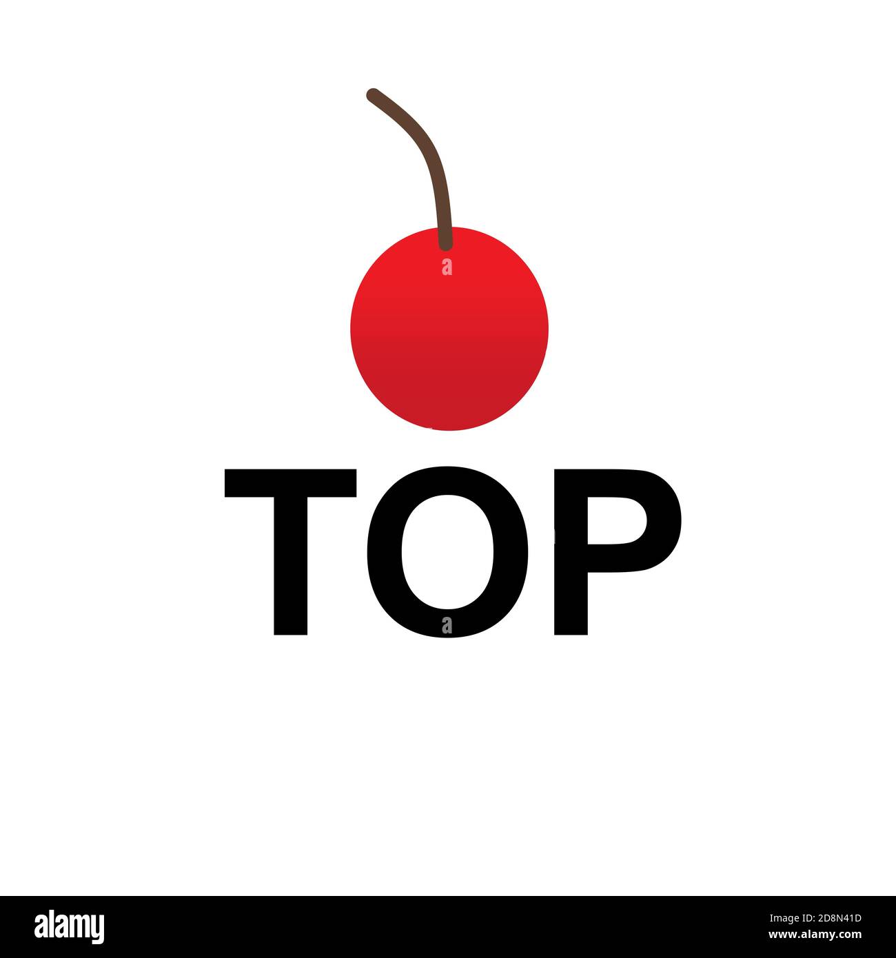 Illustration of the saying Cherry on Top Stock Photo