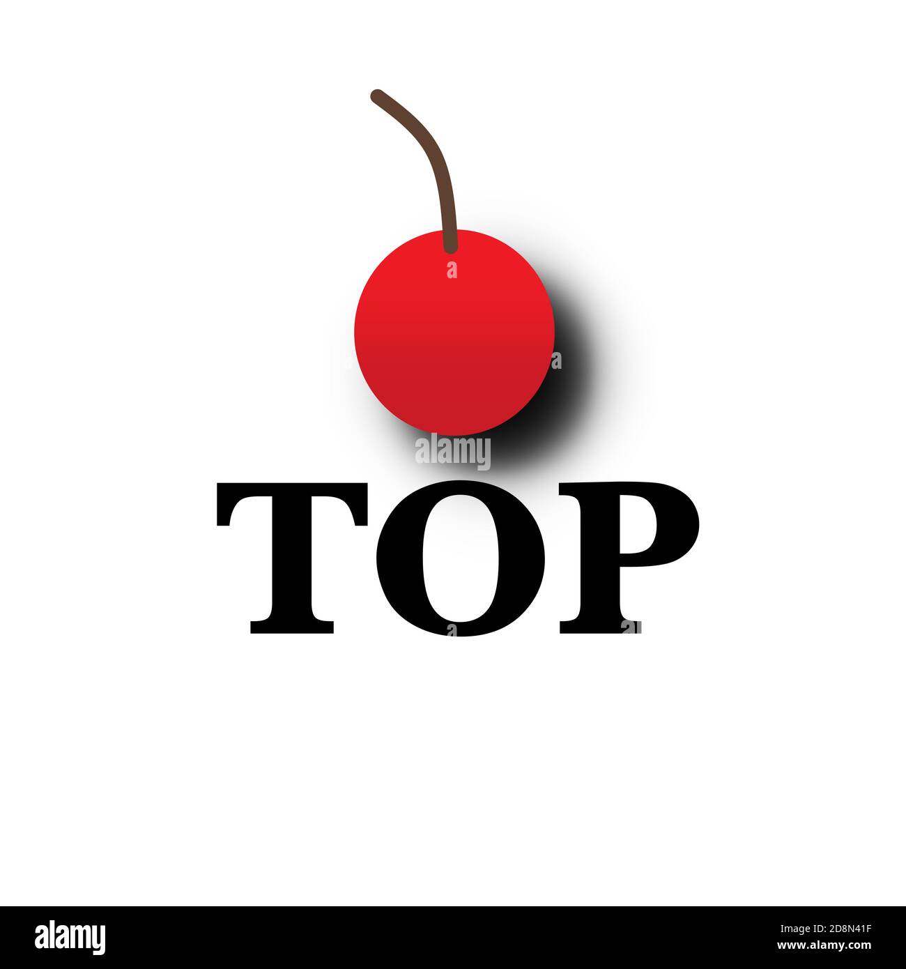 Illustration of the saying Cherry on Top Stock Photo