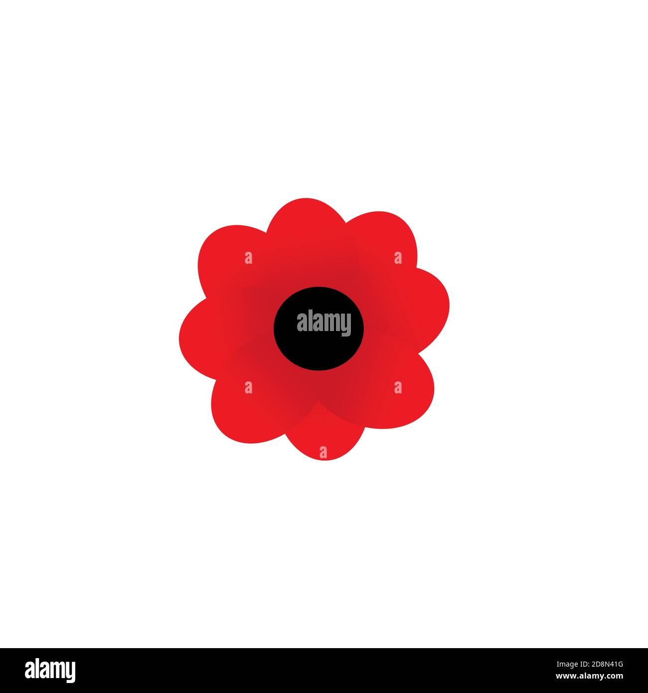 Remembrance day poppy flower illustration graphic Stock Photo - Alamy