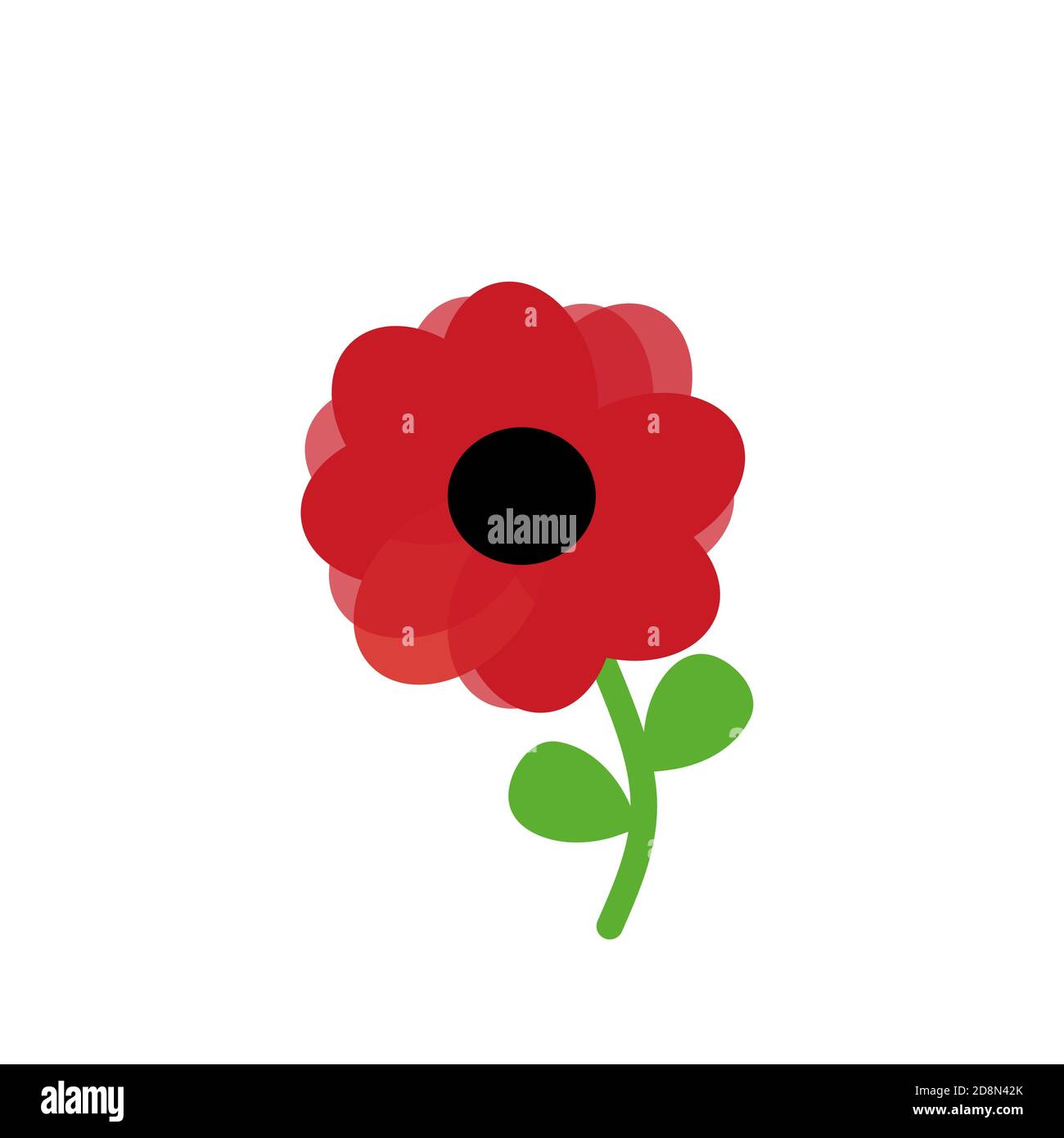 Remembrance day poppy flower illustration graphic Stock Photo - Alamy