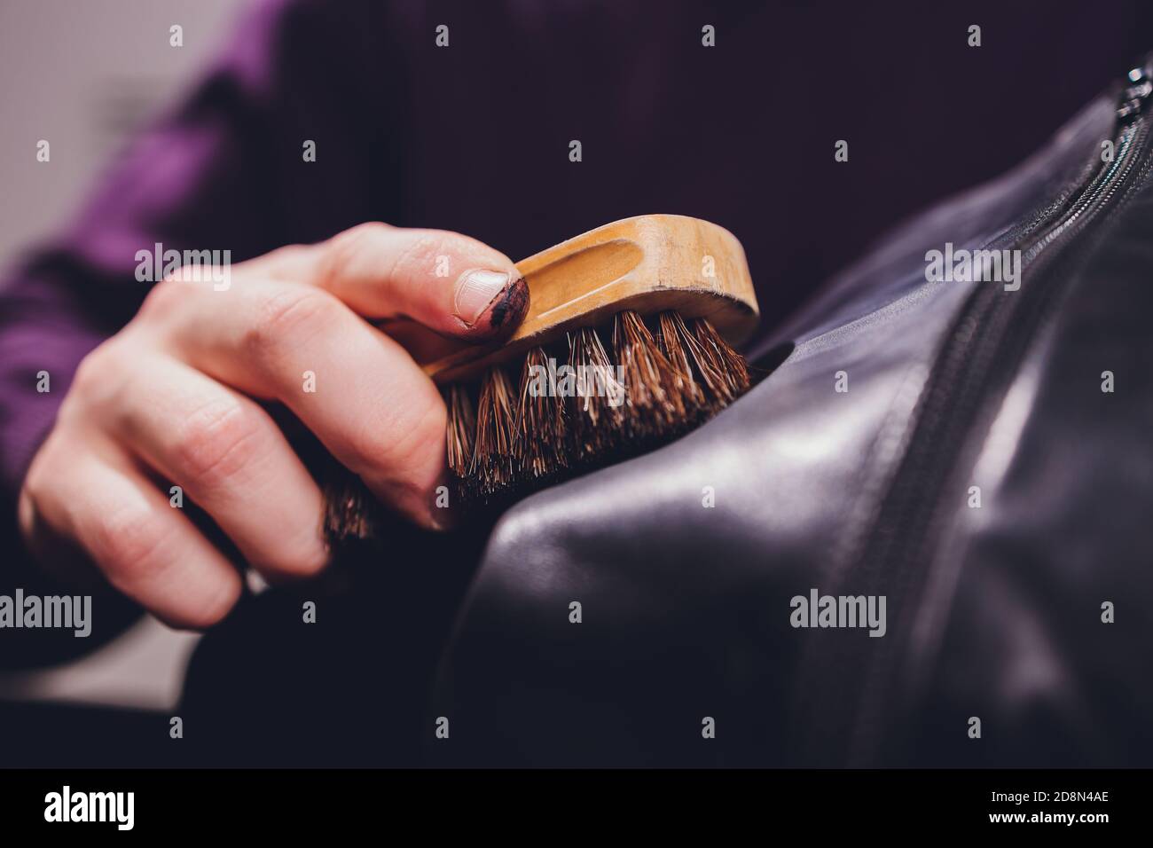 Painting leather shoes cheap with nail polish