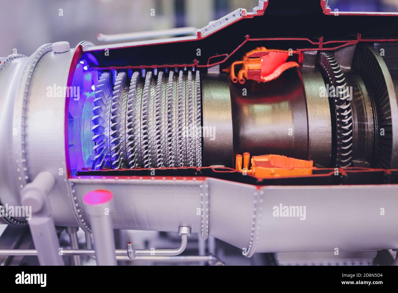 section model of a historic jet engine Stock Photo Alamy