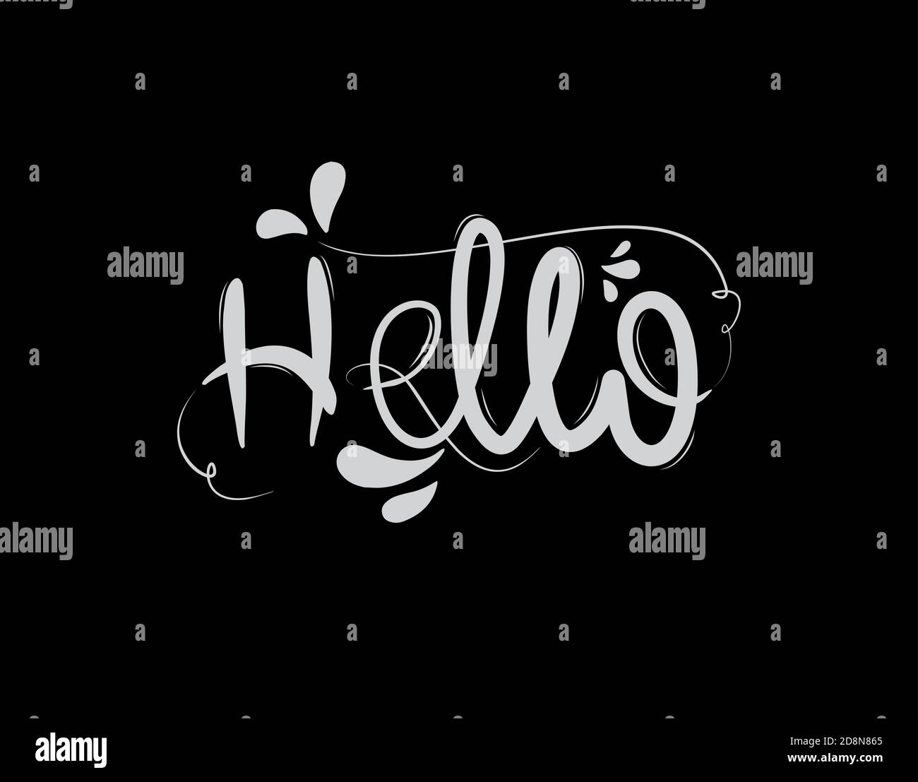lettering text on black background in vector illustration Stock Vector