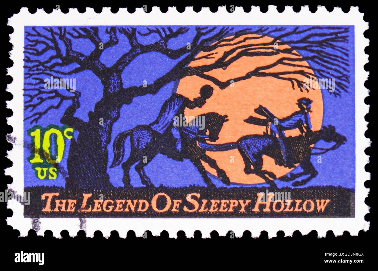 MOSCOW, RUSSIA OCTOBER 8, 2020 Postage stamp printed in United