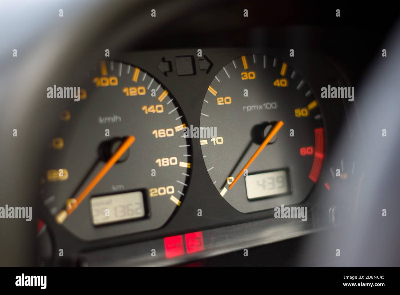 Speedometer and tachometer on the dashboard Stock Photo Alamy