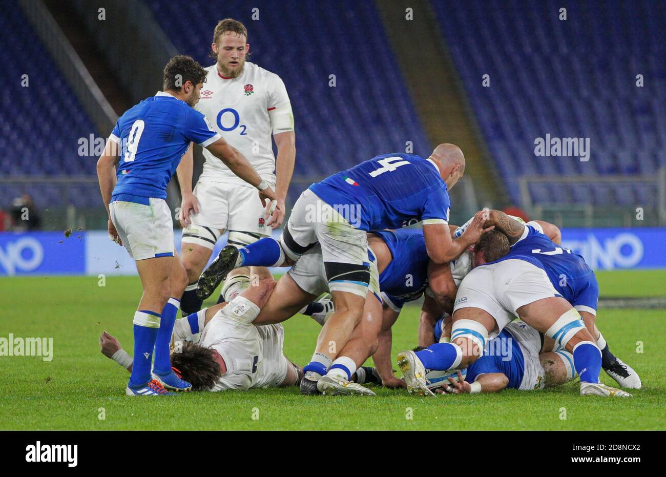 Stadio Olimpico, rome, Italy, 31 Oct 2020, ruck Italy during Italy vs England, Rugby Six Nations match - Credit: LM/Luigi Mariani/Alamy Live News Stock Photo